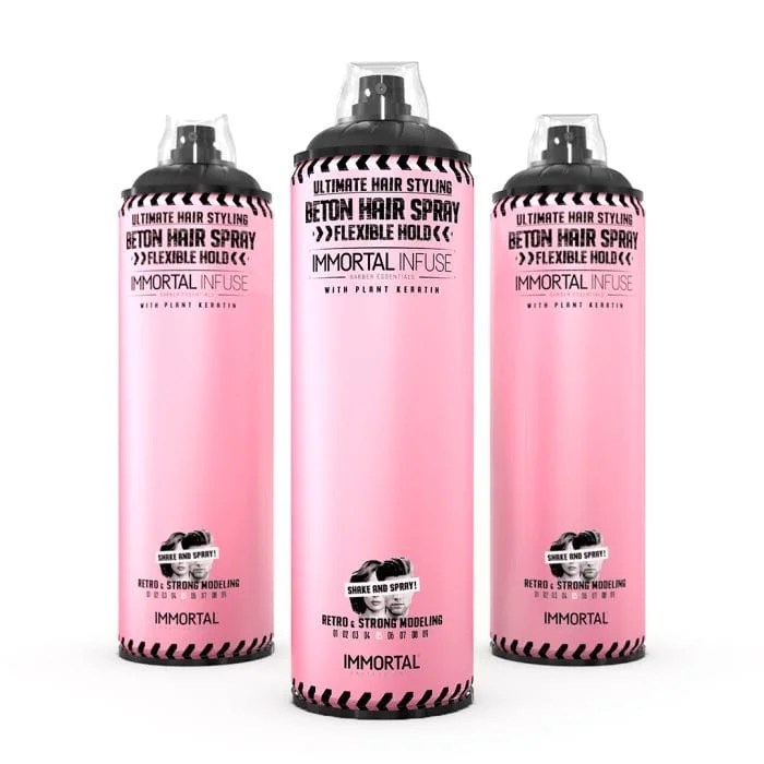 Immortal Infuse Beton Flexible hold hair spray 500 ml
