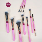 Kit de brochas Fluffy X10 LP670 - Brochas de maquillaje para rostro y ojos