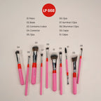 Kit de brochas Fluffy X10 LP674 - Brochas de maquillaje para rostro y ojos