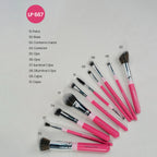 Kit de brochas Fluffy X10 LP674 - Brochas de maquillaje para rostro y ojos