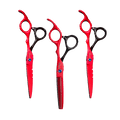 Kit de Tijeras  Diamantado Rojo-Negro
