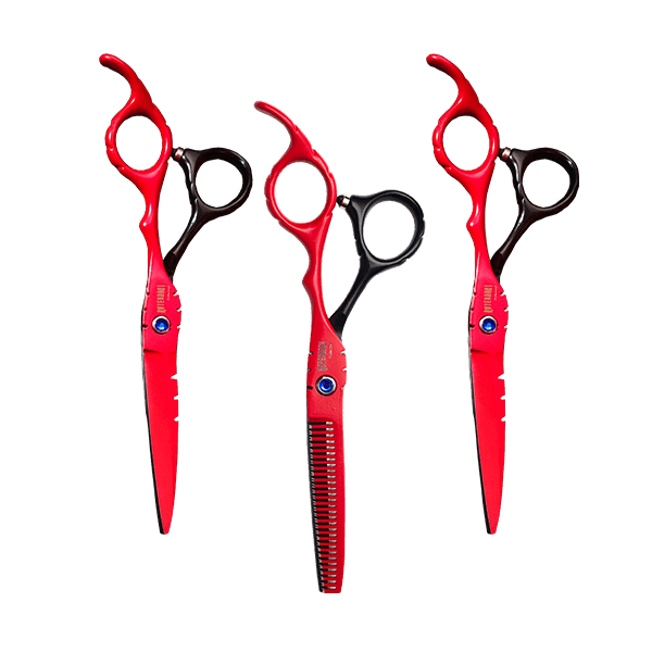Kit de Tijeras  Diamantado Rojo-Negro