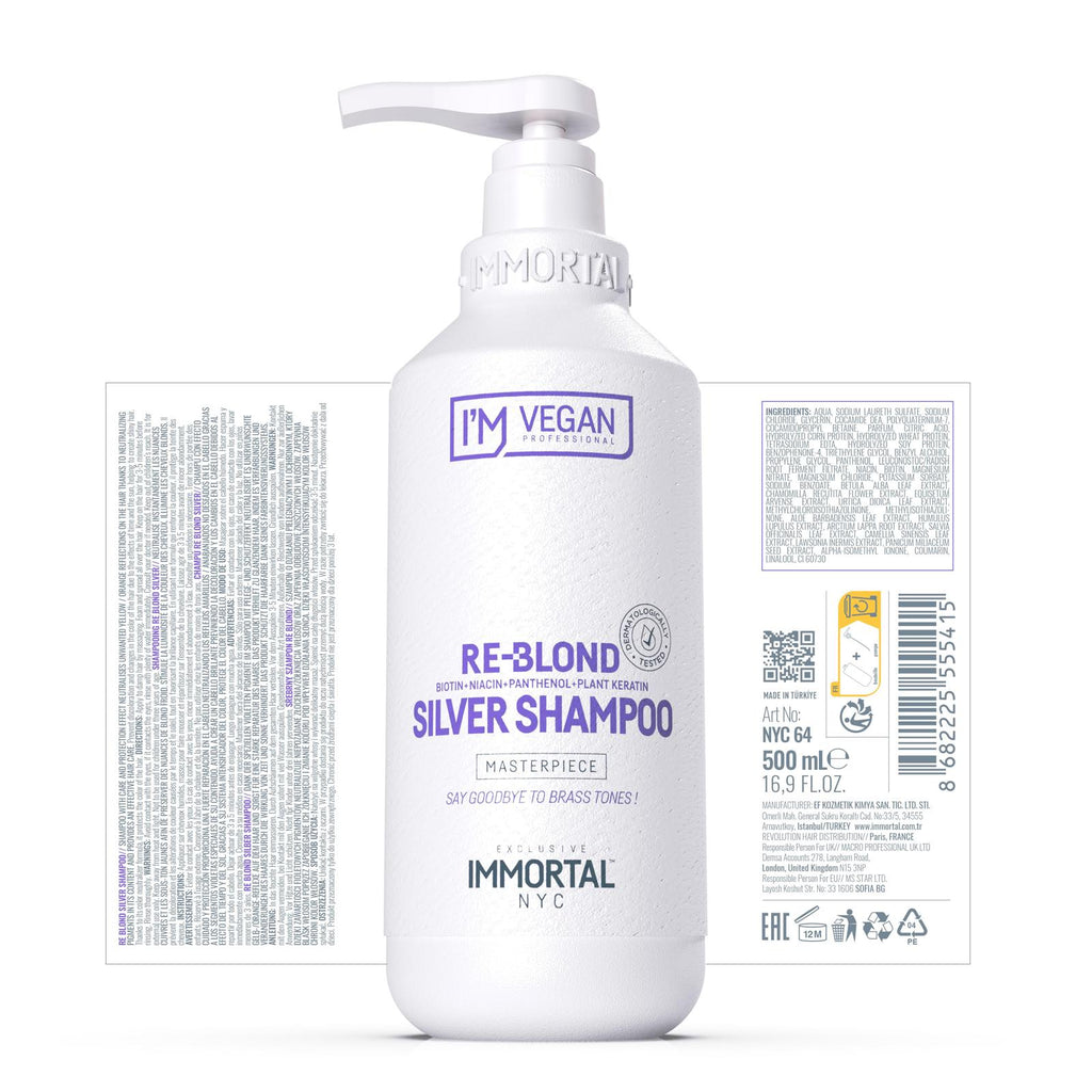 Immortal NYC Re-Bond Silver Shampoo 500ml