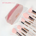 Kit mini brochas viajero rosa